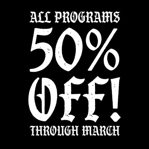 50% Off All Programs at Trigger Warning Conjugate