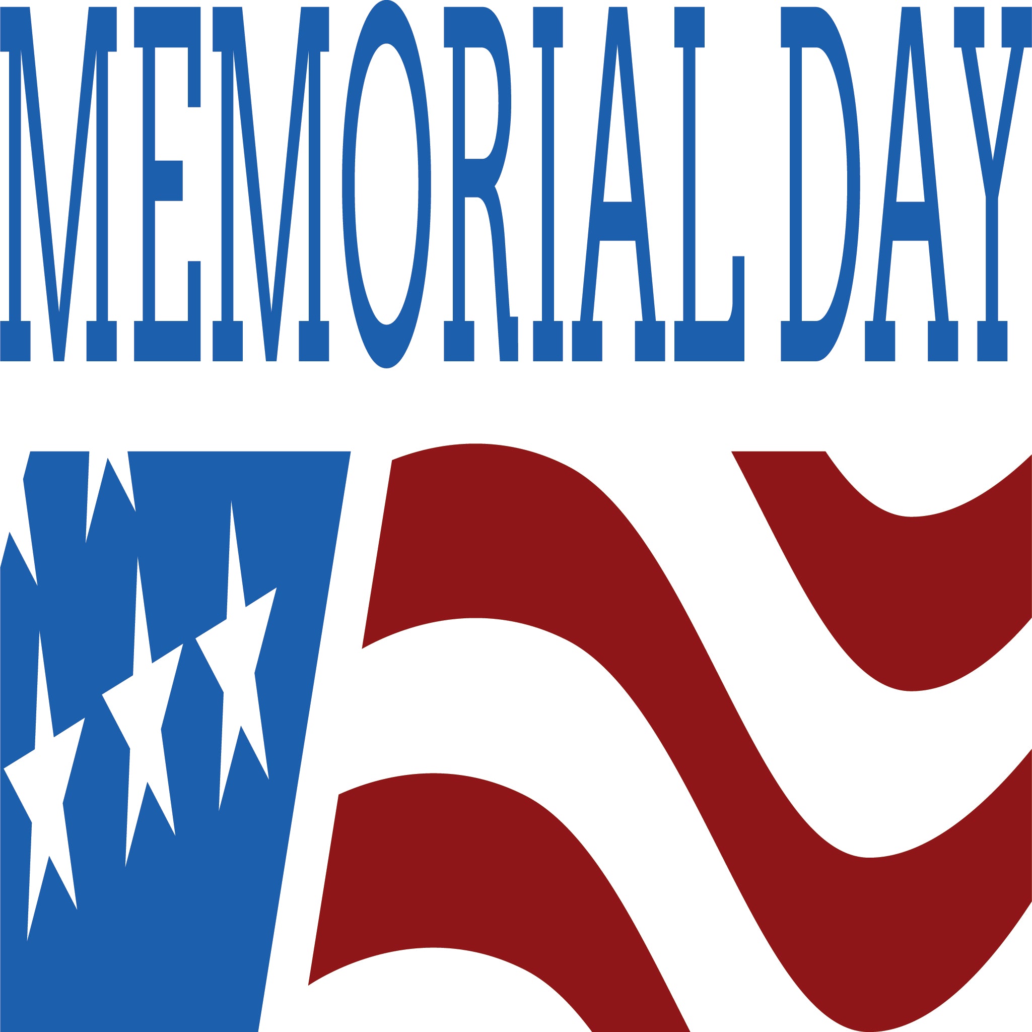 Memorial Day American Flag Vector Logo - Estable Punch
