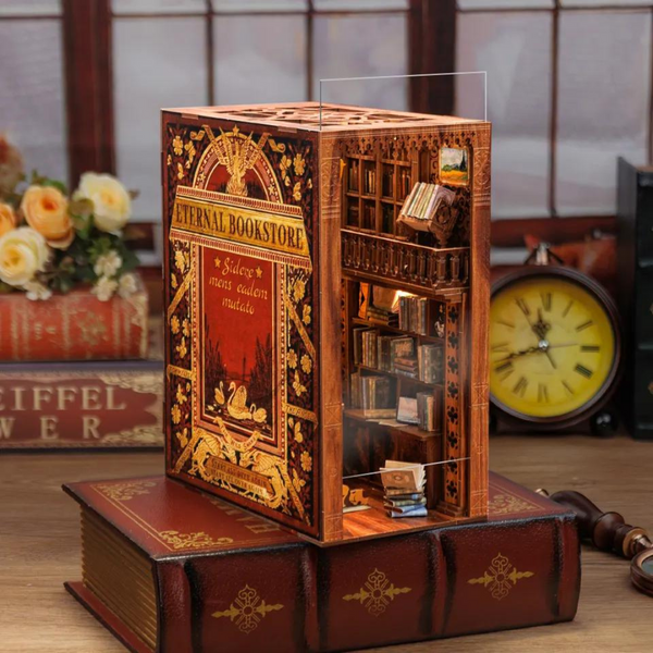 Elves Library Book Nook 3D Wooden Puzzle – DIYative™