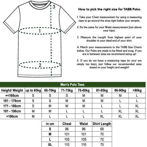 Size Chart Detailed – TABB Apparel