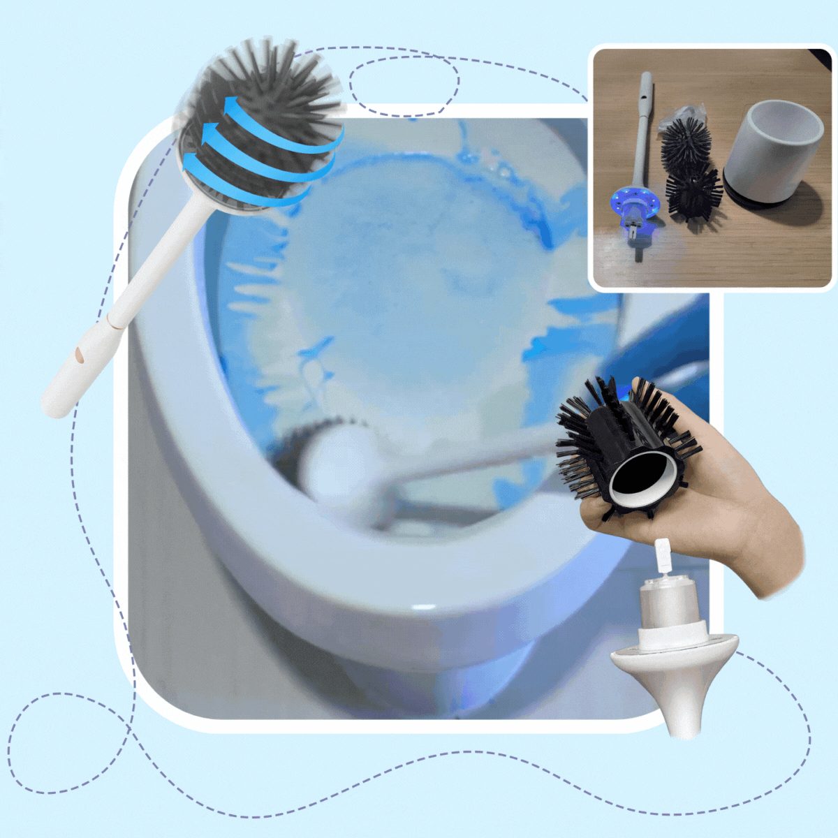 Youpin Wireless Electric Toilet Brush UVC Sterilization