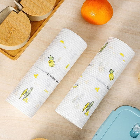 Kitchen Daily Durable Dish Cloth Kitchen Rags Non-stick Oil Thickened  Countertop Cleaning Cloth Absorbent Scouring Pad New