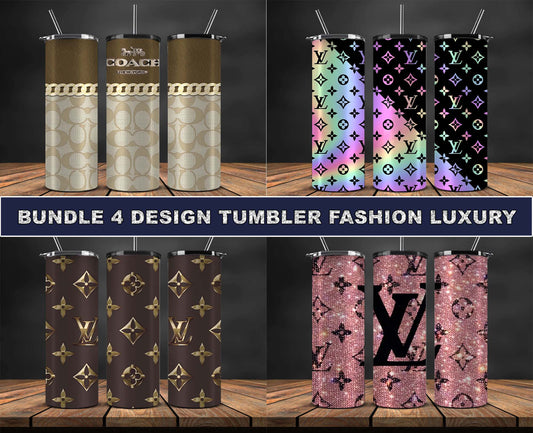 Tumbler Wraps 20 oz, Fashion Luxury Logo Tumbler Wrap Png Bundle