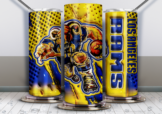 Los Angeles Chargers Mascot Art Tumbler Wrap PNG File Digital Download 