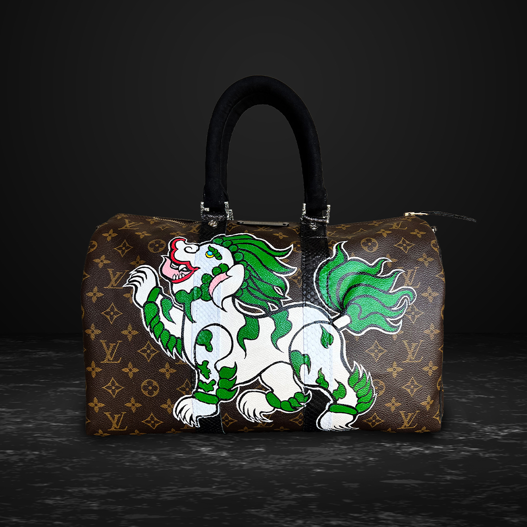 Tiger + keep the best forget the rest of Philip Karto - Customized Louis  Vuitton bag 50cm for women