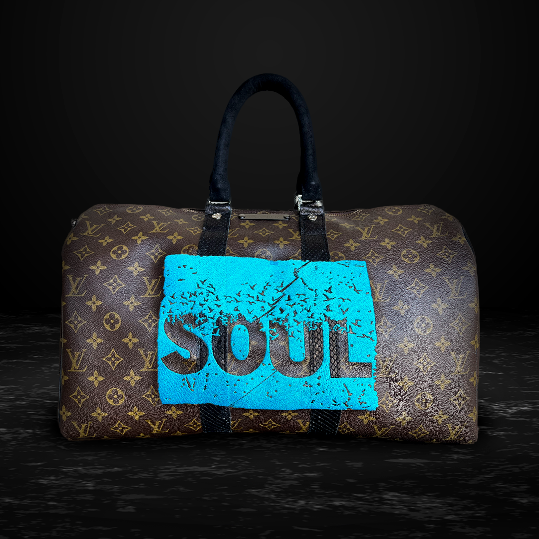 Tiger + keep the best forget the rest of Philip Karto - Customized Louis  Vuitton bag 50cm for women