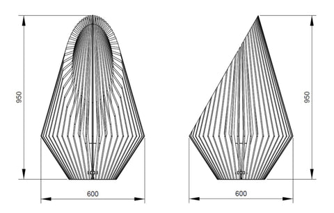 Dimensions brasero cheminée de jardin Magnus