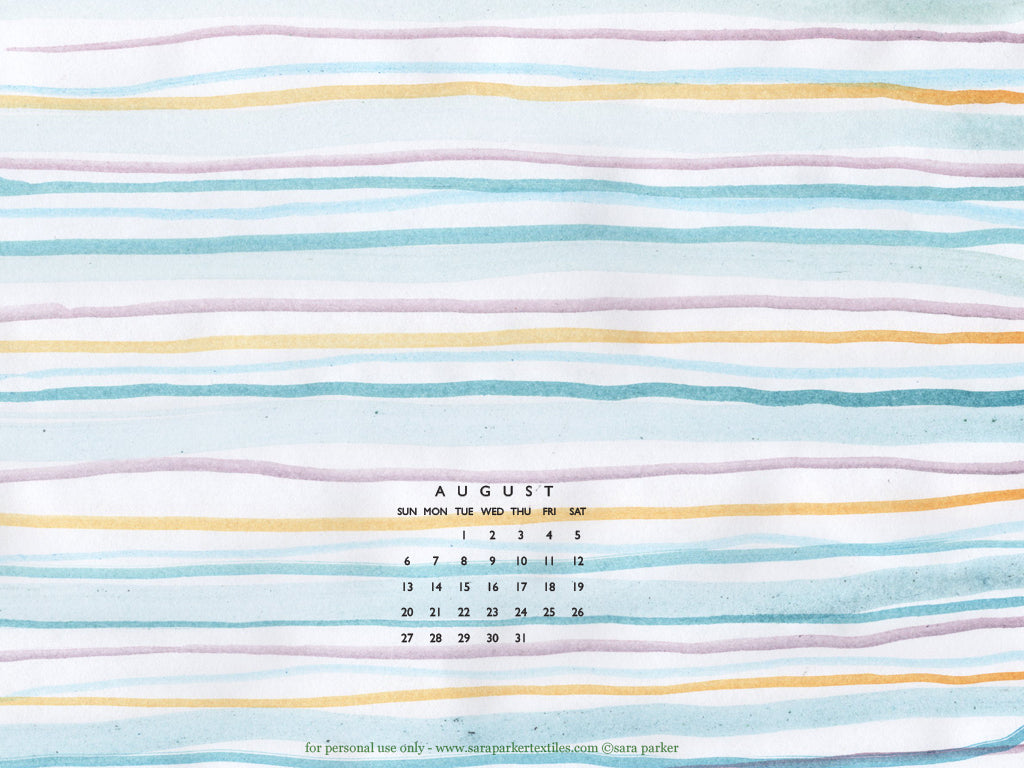 August 2017 calendar for your ipad