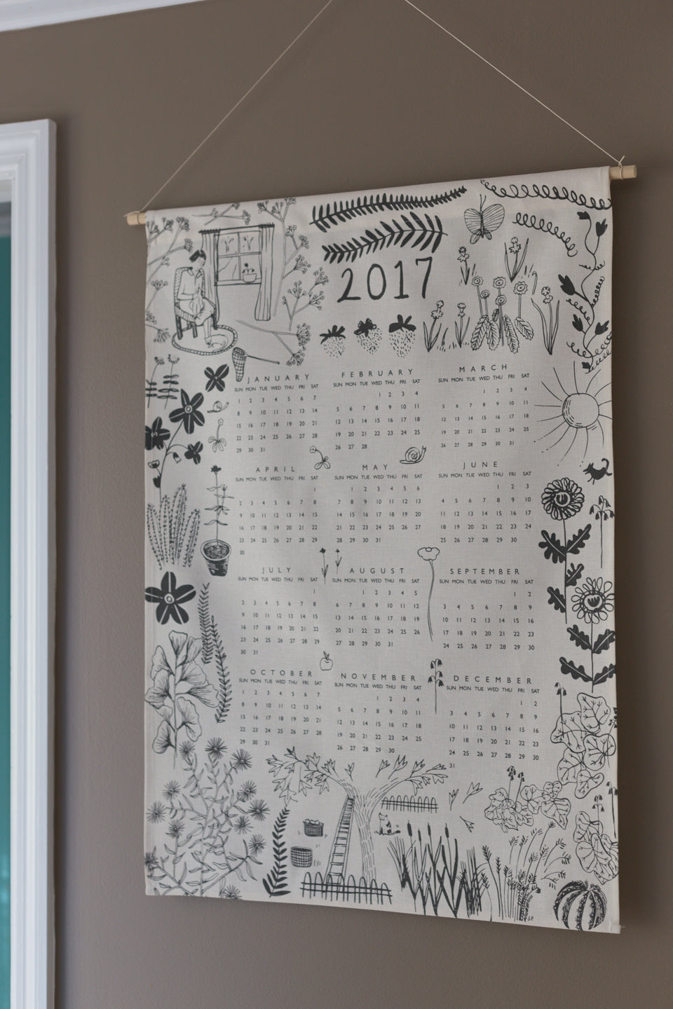 2017 Tea Towel Calendar_Sara Parker Textiles