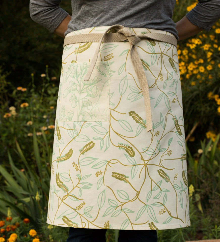 Pokeberry half apron by Sara Parker Textiles