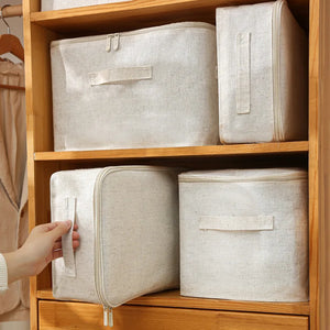 Wardrobe Folding Storage Baskets with Ziplock - PAUL SHEV Designs