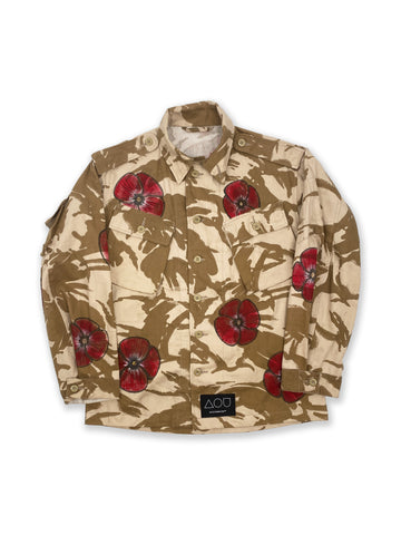 Red poppy artwear jacket