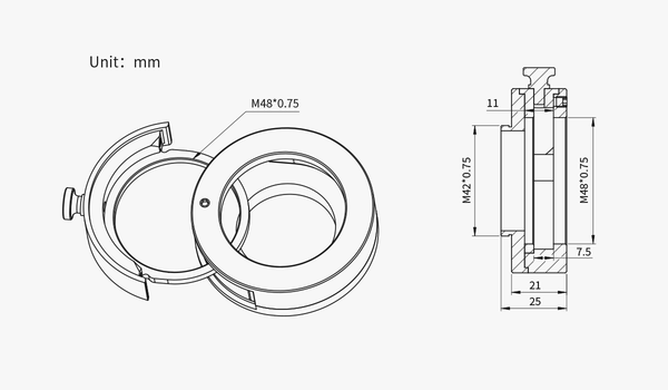 Filter Drawer M42 V2 Mechanical Drawing