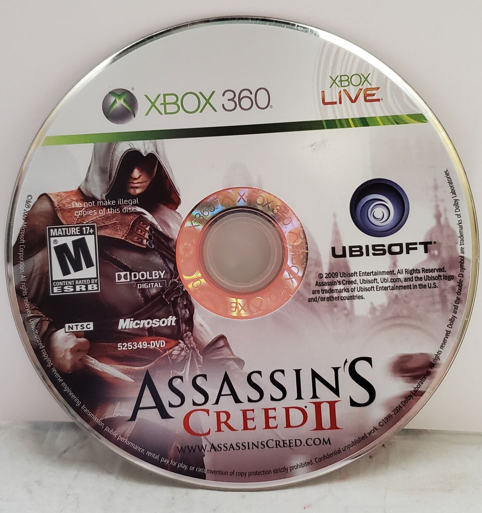 Assassin's Creed 2 (Microsoft XBOX 360, 2009) w/ Manual & Map Download  Tested