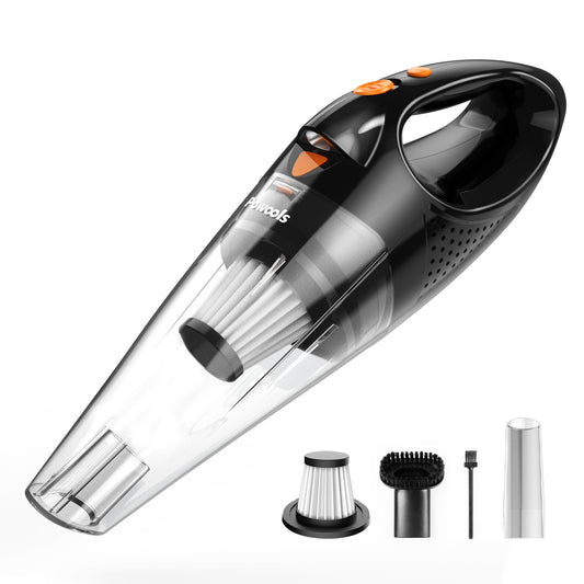 Powools Car Vacuum Cordless Rechargeable with 2 Filters- Handheld Vacu