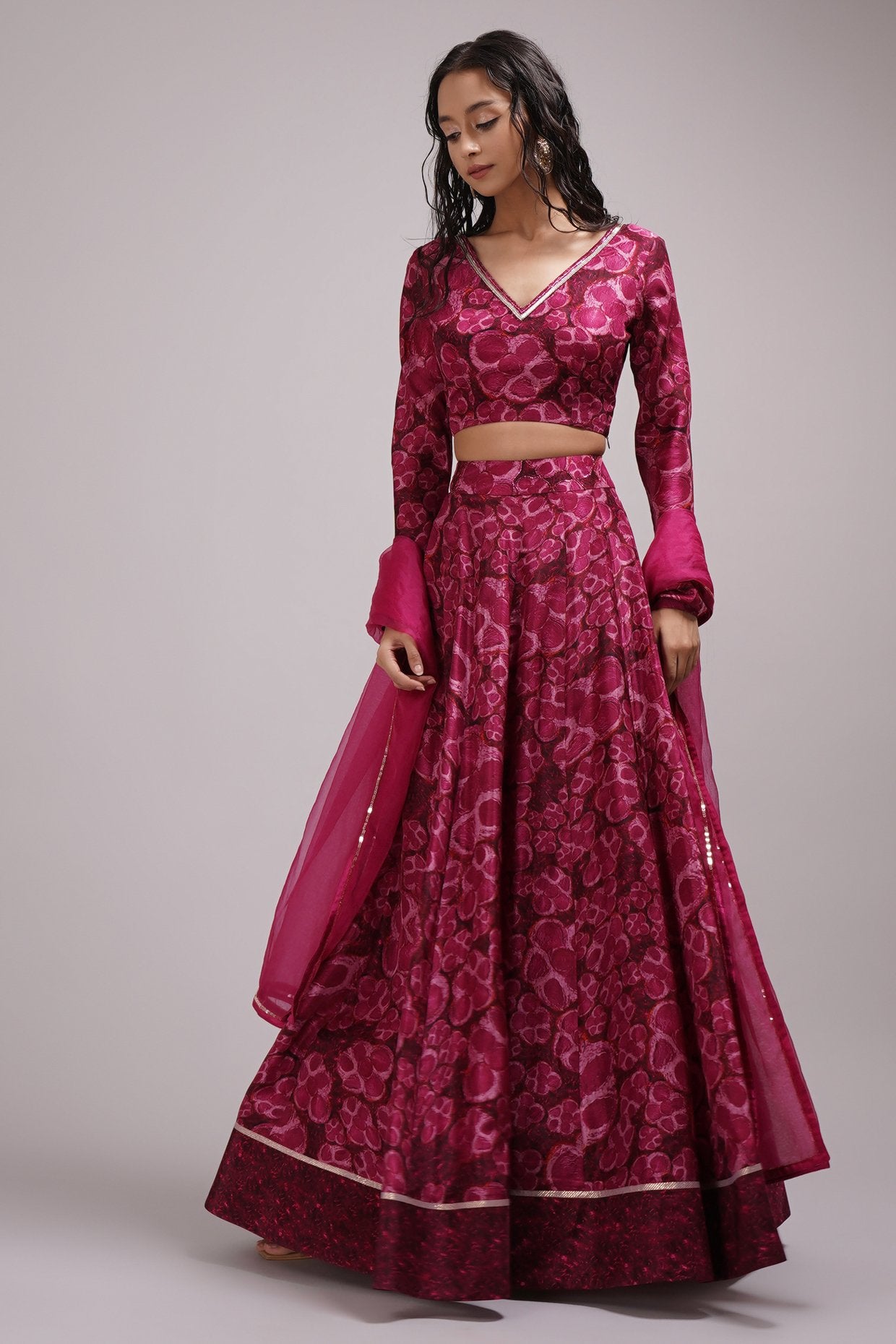 Pink Full Sleeve Bridal Lehenga - Ashwini Reddy