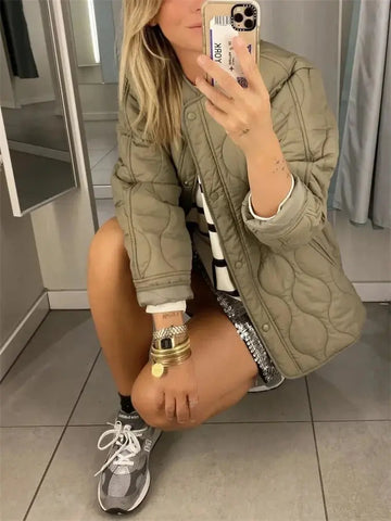 Weite Winterjacke mit kuscheliger Wärme für Damen Mivona