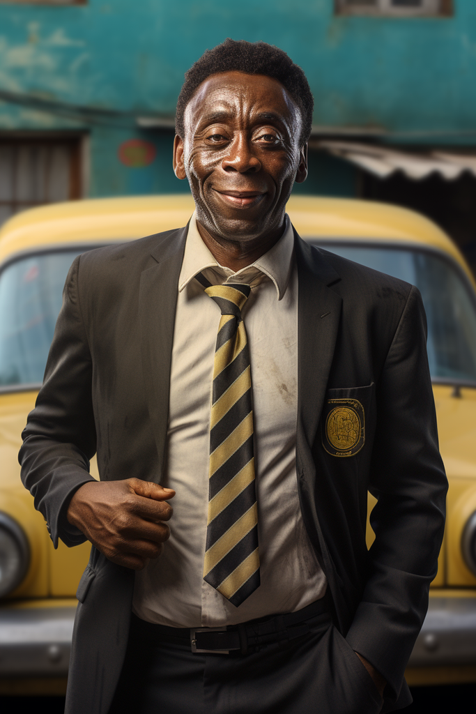 Pele as a car salesman