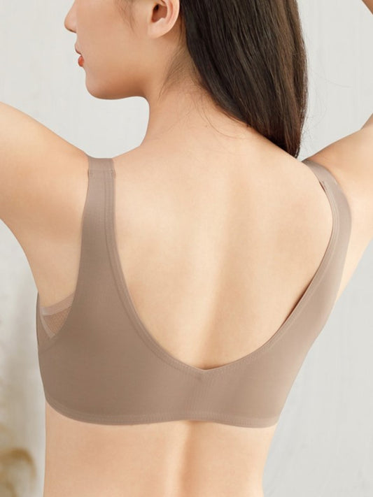 Seamless Large Breast Slimming Anti-Sagging Bra Black