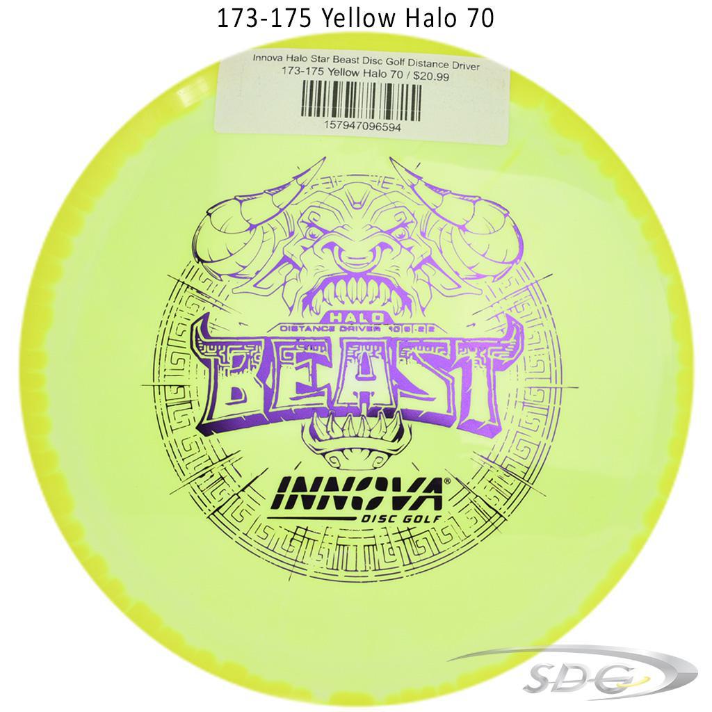 innova-halo-star-beast-disc-golf-distance-driver 173-175 Yellow Halo 70 