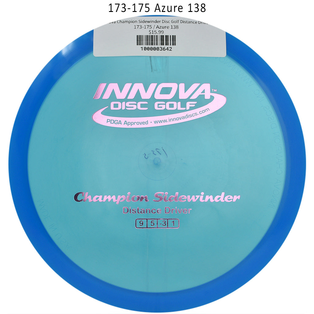 innova-champion-sidewinder-disc-golf-distance-driver 173-175 Azure 138 