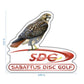 sabattus-disc-golf-cutout-sticker-disc-golf-accessories Hawk-Red 5.23"x6" 