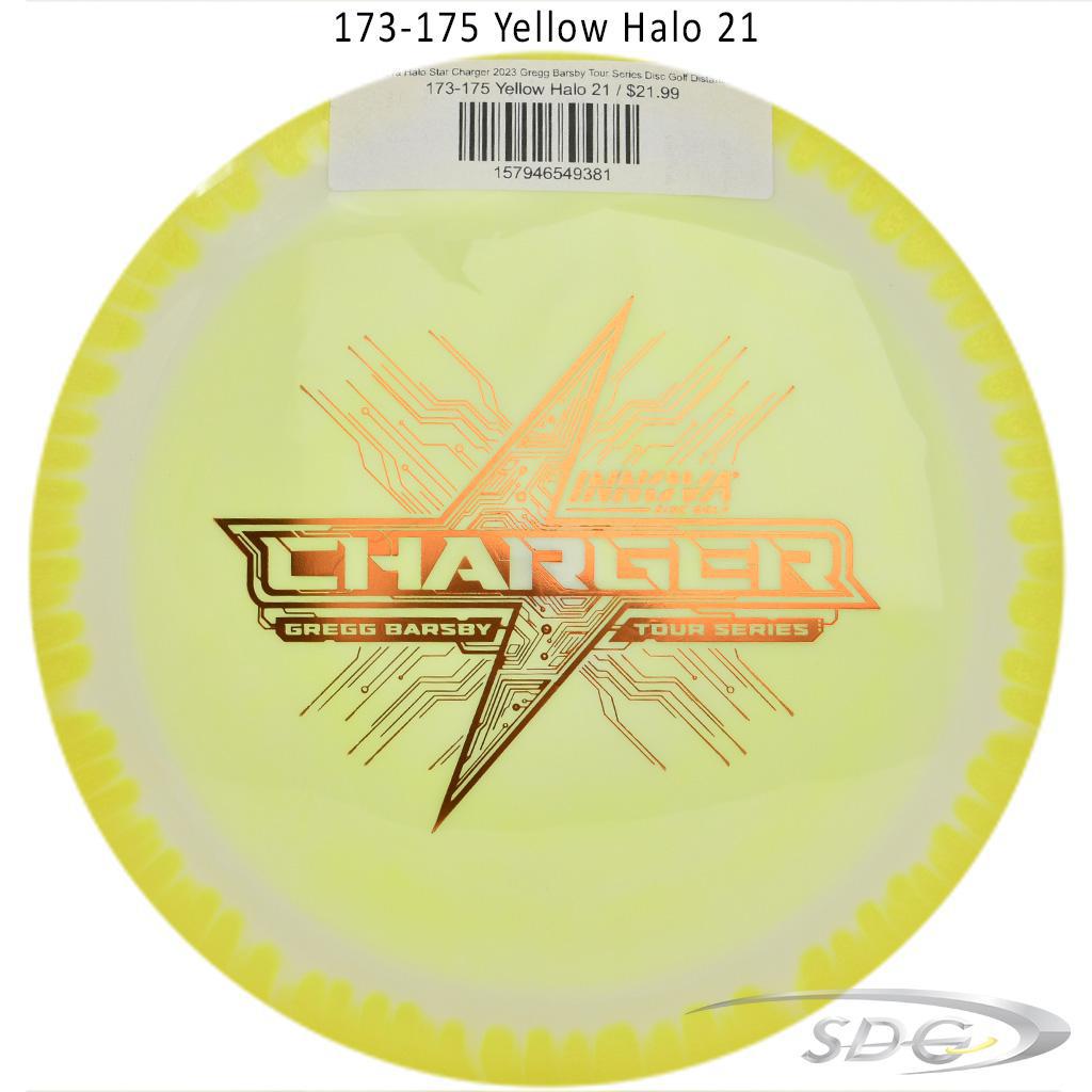 innova-halo-star-charger-2023-gregg-barsby-tour-series-disc-golf-distance-driver 173-175 Yellow Halo 21 