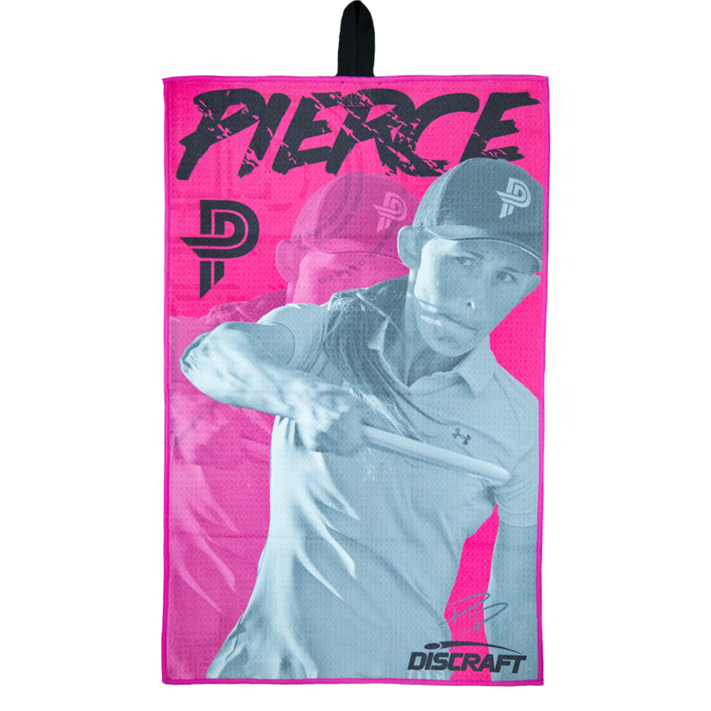 Discraft Disc Golf Towels Paige Pierce Pink Front