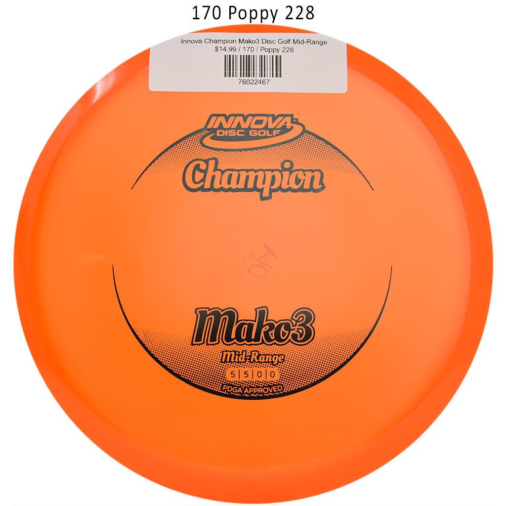 innova-champion-mako3-disc-golf-mid-range 170 Poppy 228