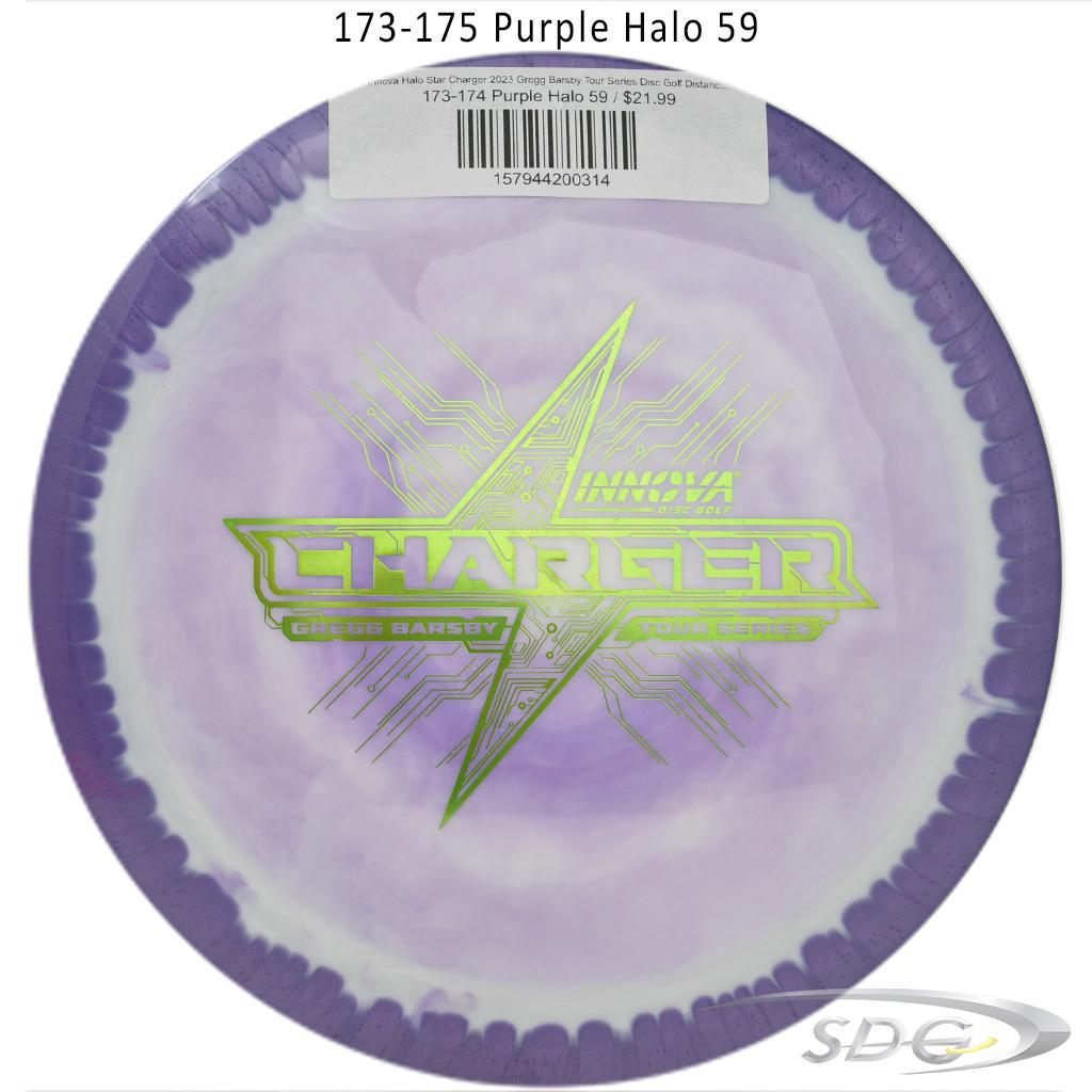 innova-halo-star-charger-2023-gregg-barsby-tour-series-disc-golf-distance-driver 173-174 Purple Halo 59 