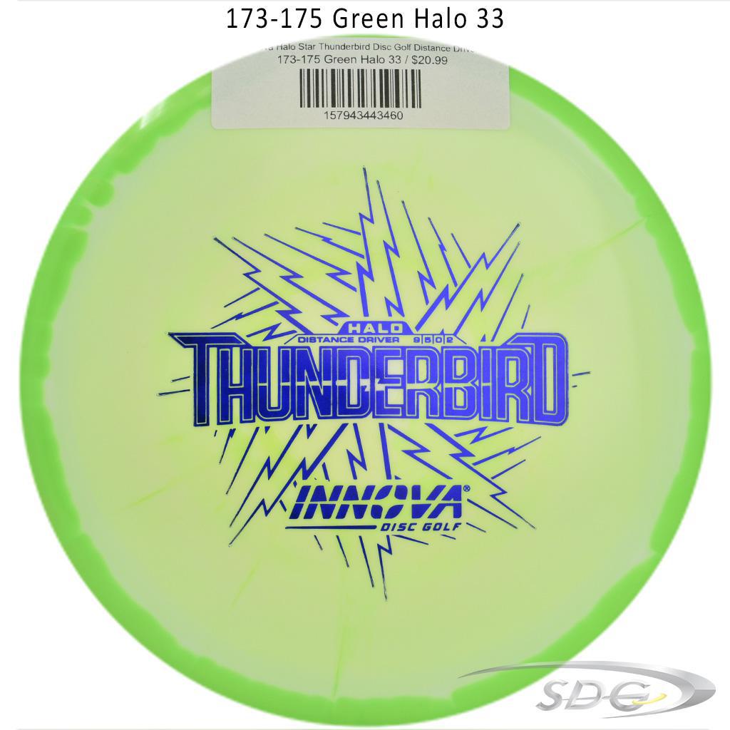 innova-halo-star-thunderbird-disc-golf-distance-driver 173-175 Green Halo 33 