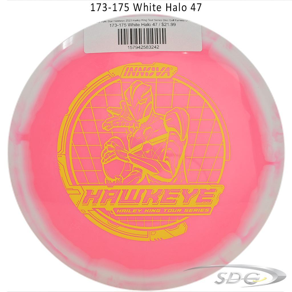 innova-halo-star-hawkeye-2023-hailey-king-tour-series-disc-golf-fairway-driver 173-175 White Halo 47 