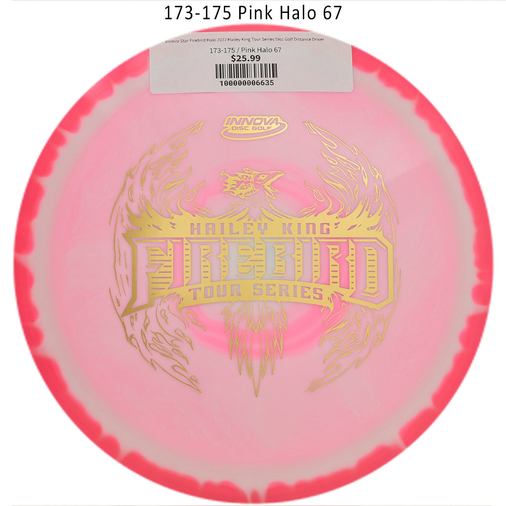 innova-star-firebird-halo-2022-hailey-king-tour-series-disc-golf-distance-driver 173-175 Pink Halo 67