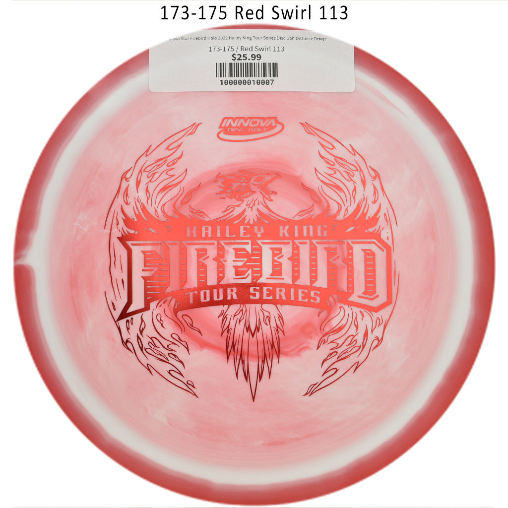 innova-star-firebird-halo-2022-hailey-king-tour-series-disc-golf-distance-driver 173-175 Red Swirl 113