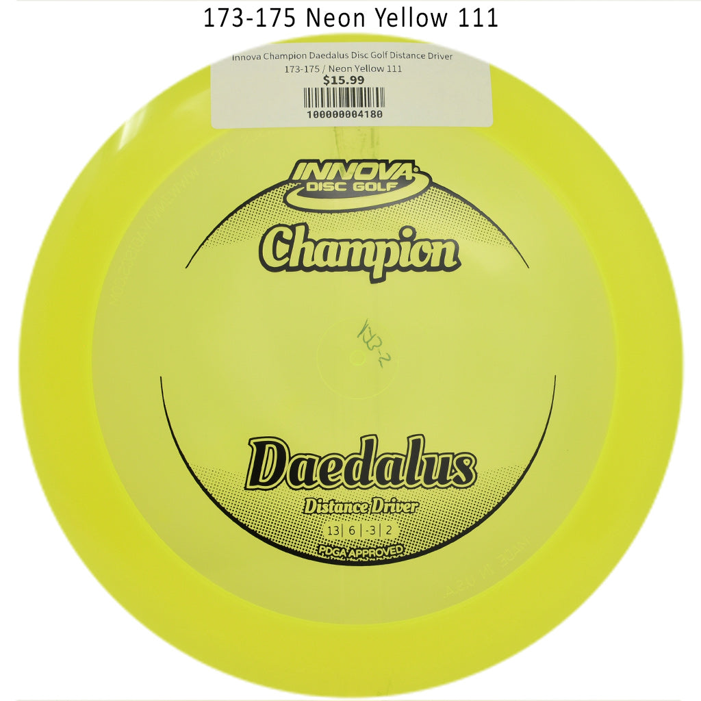 innova-champion-daedalus-disc-golf-distance-driver 173-175 Neon Yellow 111