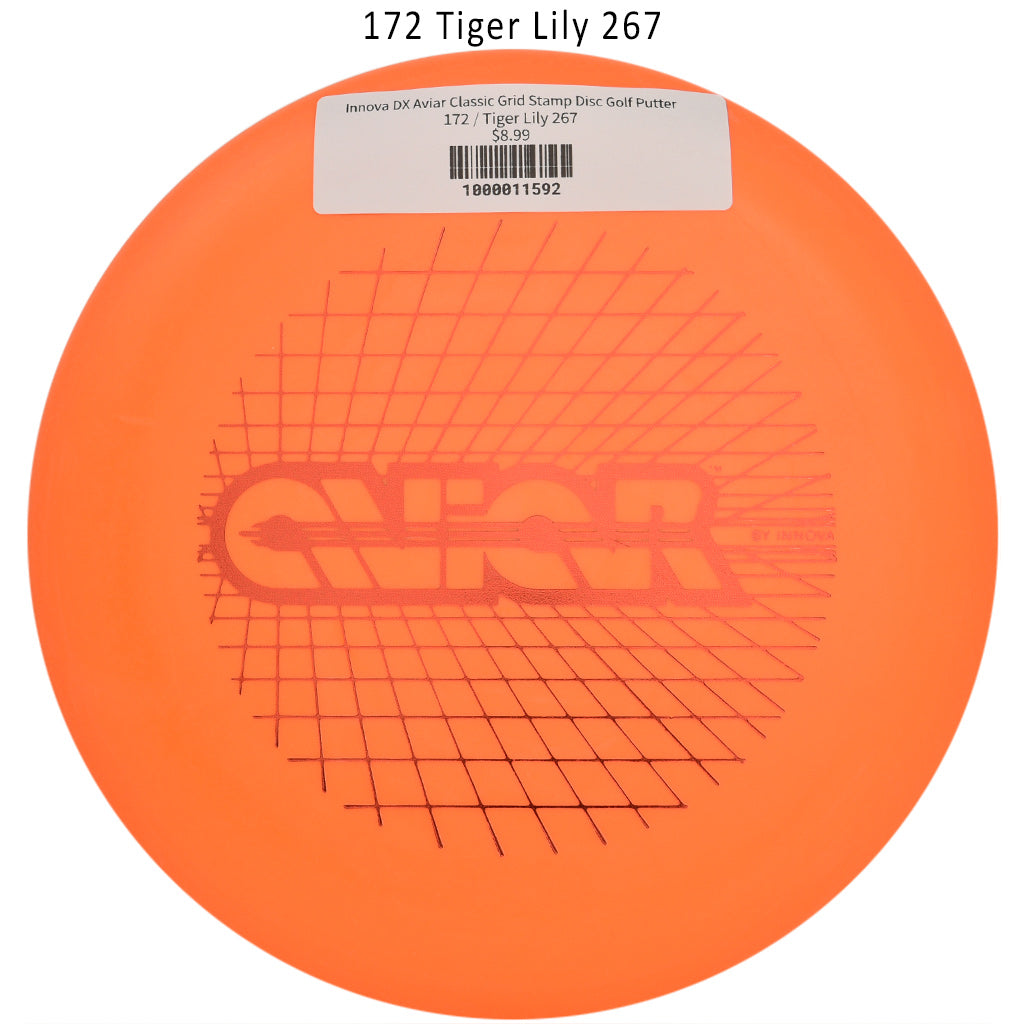 innova-dx-aviar-classic-grid-stamp-disc-golf-putter 172 Tiger Lily 267