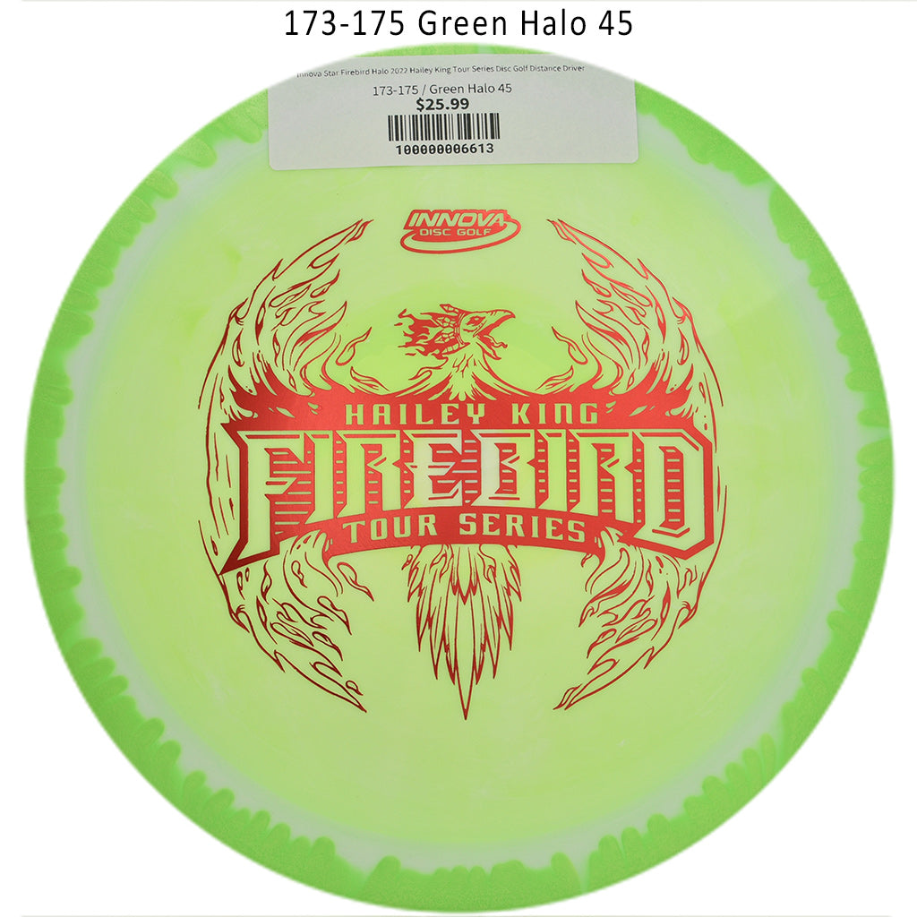 innova-star-firebird-halo-2022-hailey-king-tour-series-disc-golf-distance-driver 173-175 Green Halo 45