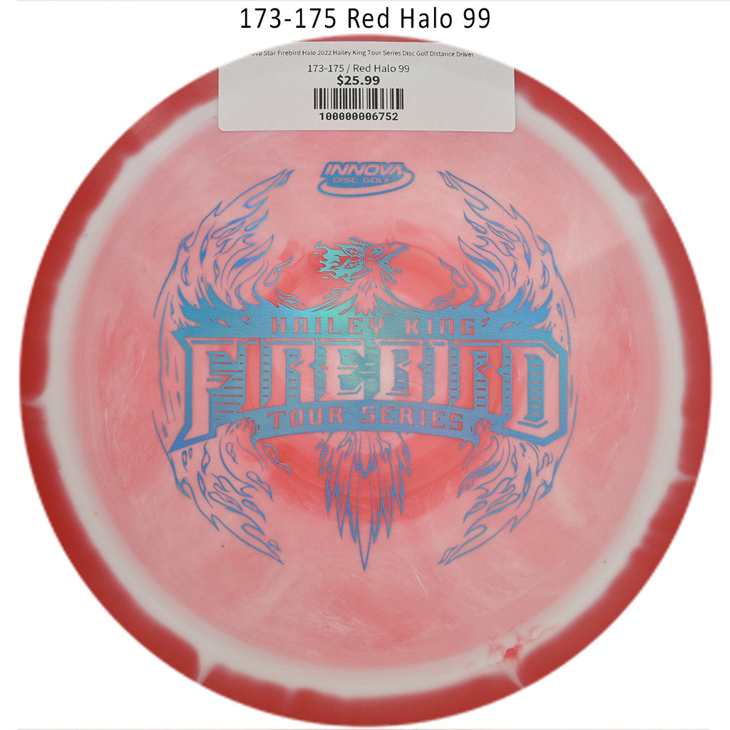 innova-star-firebird-halo-2022-hailey-king-tour-series-disc-golf-distance-driver 173-175 Red Halo 99