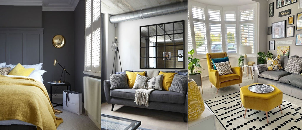 Grey and Yellow Interiors