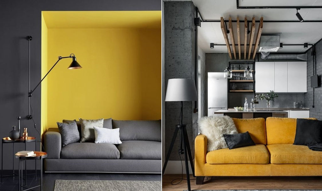 Grey and Yellow Home Interior Design