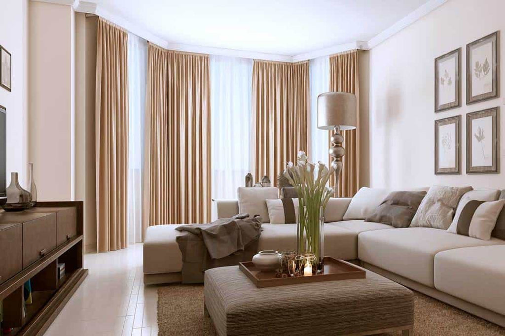 Khaki and Beige Living Room