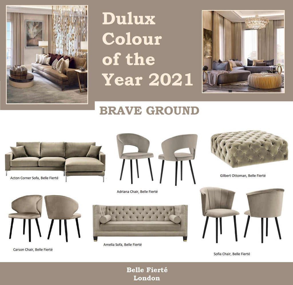 Dulux Brave Ground Colour of the Year 2021, Furniture and Home Decor Ideas