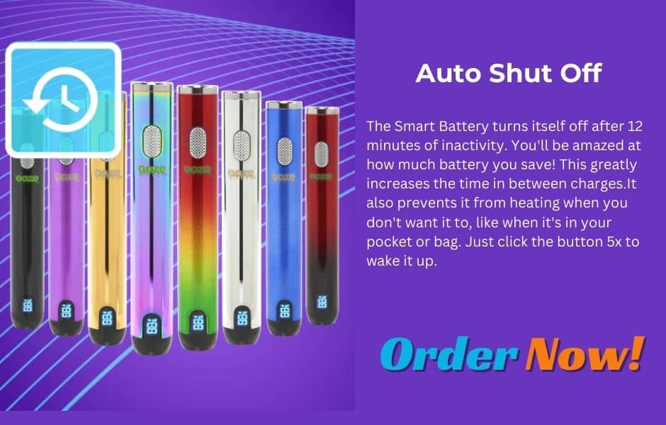 Ooze Smart Battery Vape Pen by American 420 SmokeShop Auto Power OFF