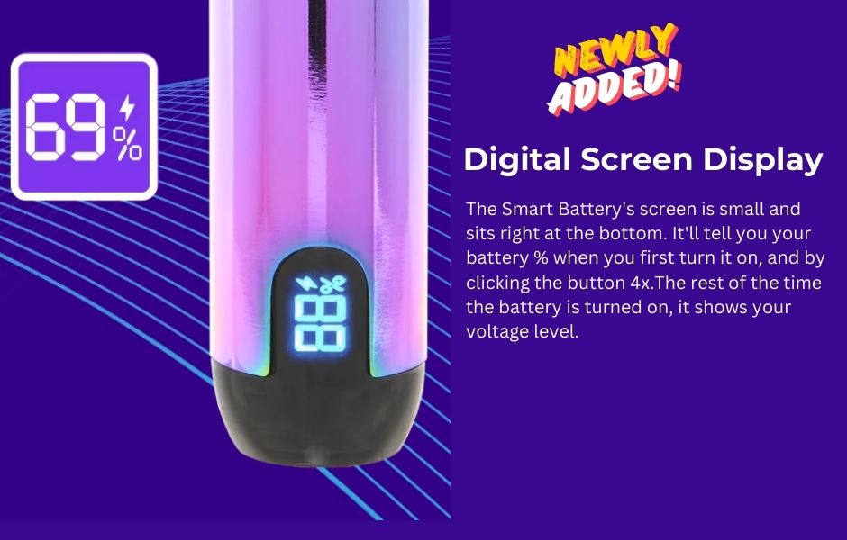 Ooze Smart Battery Vape Pen by American 420 SmokeShop New Screen Display