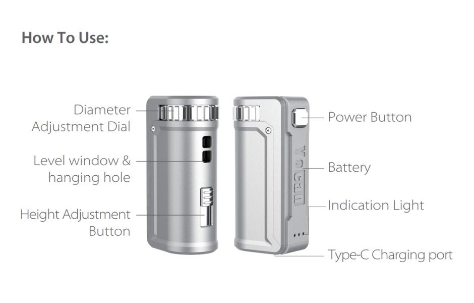 Yocan UNI S Box Mod Battery User Guide 1