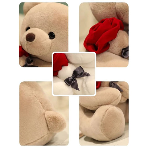 Nounours Amour Romantique avec Rose – Peluche Suteki