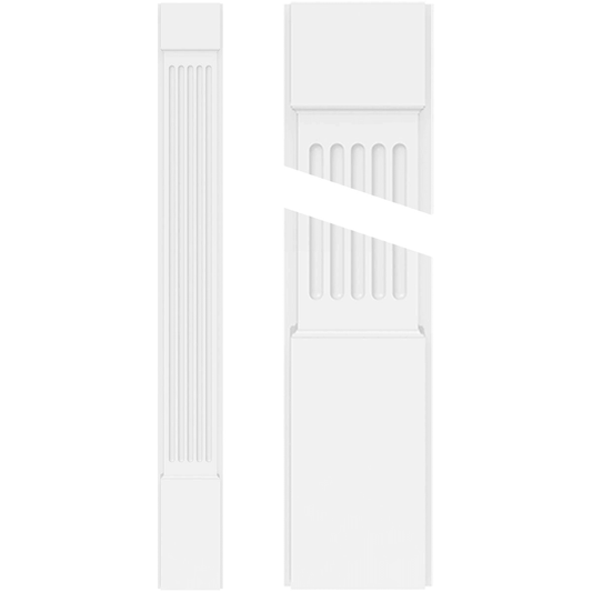 Deluxe Beadboard 8' Length PVC Wainscoting Kit Heights Up to 56 Inches