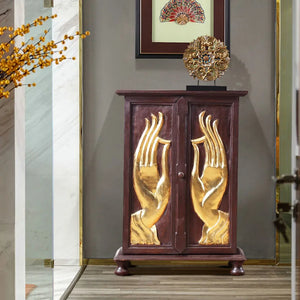 Asian Style Bergamot Wood Carving Complete Entrance Cabinet Thai-style Decorative Furniture Against The Wall Storage Cabinet - Chachski's