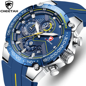 CHEETAH New Watches Mens Luxury Brand Big Dial Watch Men Waterproof Quartz Wristwatch Sports Chronograph Clock Relogio Masculino - Chachski's