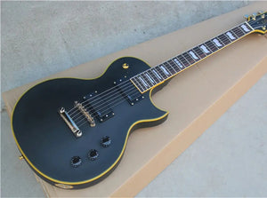 ESP Electric Guitar Matte Black Color Yellow Binding Active EMG pickup Gold Hardware Free Shipping - Chachski's